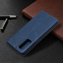 For Samsung Galaxy S20 FE 5G / S20 Lite Rhombus Texture Horizontal Flip Magnetic Leather Case with Holder & Card Slots(Blue)