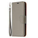 For Samsung Galaxy S20 FE 5G / S20 Lite Litchi Texture Pure Color Horizontal Flip PU Leather Case with Holder & Card Slots & Wallet & Lanyard(Grey)