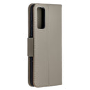 For Samsung Galaxy S20 FE 5G / S20 Lite Litchi Texture Pure Color Horizontal Flip PU Leather Case with Holder & Card Slots & Wallet & Lanyard(Grey)