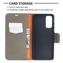 For Samsung Galaxy S20 FE 5G / S20 Lite Litchi Texture Pure Color Horizontal Flip PU Leather Case with Holder & Card Slots & Wallet & Lanyard(Grey)