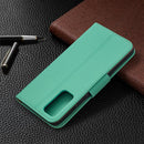 For Samsung Galaxy S20 FE 5G / S20 Lite Litchi Texture Pure Color Horizontal Flip PU Leather Case with Holder & Card Slots & Wallet & Lanyard(Green)