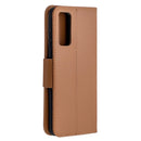 For Samsung Galaxy S20 FE 5G / S20 Lite Litchi Texture Pure Color Horizontal Flip PU Leather Case with Holder & Card Slots & Wallet & Lanyard(Brown)