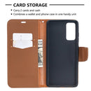 For Samsung Galaxy S20 FE 5G / S20 Lite Litchi Texture Pure Color Horizontal Flip PU Leather Case with Holder & Card Slots & Wallet & Lanyard(Brown)