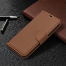 For Samsung Galaxy S20 FE 5G / S20 Lite Litchi Texture Pure Color Horizontal Flip PU Leather Case with Holder & Card Slots & Wallet & Lanyard(Brown)