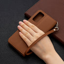 For Samsung Galaxy S20 FE 5G / S20 Lite Litchi Texture Pure Color Horizontal Flip PU Leather Case with Holder & Card Slots & Wallet & Lanyard(Brown)