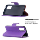 For Samsung Galaxy S20 FE 5G / S20 Lite Litchi Texture Pure Color Horizontal Flip PU Leather Case with Holder & Card Slots & Wallet & Lanyard(Purple)