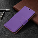 For Samsung Galaxy S20 FE 5G / S20 Lite Litchi Texture Pure Color Horizontal Flip PU Leather Case with Holder & Card Slots & Wallet & Lanyard(Purple)
