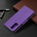 For Samsung Galaxy S20 FE 5G / S20 Lite Litchi Texture Pure Color Horizontal Flip PU Leather Case with Holder & Card Slots & Wallet & Lanyard(Purple)