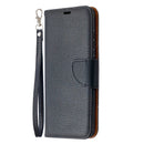 For Samsung Galaxy S20 FE 5G / S20 Lite Litchi Texture Pure Color Horizontal Flip PU Leather Case with Holder & Card Slots & Wallet & Lanyard(Black)