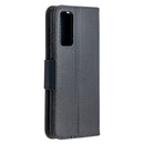For Samsung Galaxy S20 FE 5G / S20 Lite Litchi Texture Pure Color Horizontal Flip PU Leather Case with Holder & Card Slots & Wallet & Lanyard(Black)