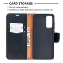 For Samsung Galaxy S20 FE 5G / S20 Lite Litchi Texture Pure Color Horizontal Flip PU Leather Case with Holder & Card Slots & Wallet & Lanyard(Black)