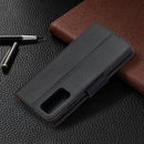 For Samsung Galaxy S20 FE 5G / S20 Lite Litchi Texture Pure Color Horizontal Flip PU Leather Case with Holder & Card Slots & Wallet & Lanyard(Black)