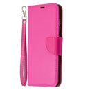 For Samsung Galaxy S20 FE 5G / S20 Lite Litchi Texture Pure Color Horizontal Flip PU Leather Case with Holder & Card Slots & Wallet & Lanyard(Rose Red)