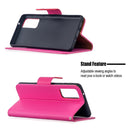 For Samsung Galaxy S20 FE 5G / S20 Lite Litchi Texture Pure Color Horizontal Flip PU Leather Case with Holder & Card Slots & Wallet & Lanyard(Rose Red)