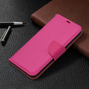 For Samsung Galaxy S20 FE 5G / S20 Lite Litchi Texture Pure Color Horizontal Flip PU Leather Case with Holder & Card Slots & Wallet & Lanyard(Rose Red)