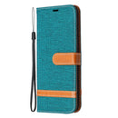 For Samsung Galaxy S20 FE 5G / S20 Lite Color Matching Denim Texture Horizontal Flip Leather Case with Holder & Card Slots & Wallet & Lanyard(Green)