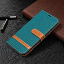 For Samsung Galaxy S20 FE 5G / S20 Lite Color Matching Denim Texture Horizontal Flip Leather Case with Holder & Card Slots & Wallet & Lanyard(Green)