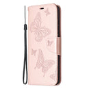 For Samsung Galaxy S20 FE 5G / S20 Lite Embossing Two Butterflies Pattern Horizontal Flip PU Leather Case with Holder & Card Slot & Wallet & Lanyard(Gold)