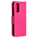 For Samsung Galaxy S20 FE 5G / S20 Lite Embossing Two Butterflies Pattern Horizontal Flip PU Leather Case with Holder & Card Slot & Wallet & Lanyard(Rose Red)