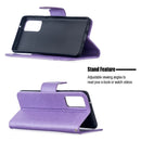 For Samsung Galaxy S20 FE 5G / S20 Lite Embossing Two Butterflies Pattern Horizontal Flip PU Leather Case with Holder & Card Slot & Wallet & Lanyard(Purple)