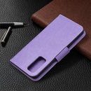 For Samsung Galaxy S20 FE 5G / S20 Lite Embossing Two Butterflies Pattern Horizontal Flip PU Leather Case with Holder & Card Slot & Wallet & Lanyard(Purple)