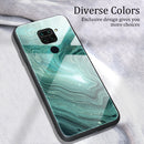 For Xiaomi Redmi Note 9 Marble Pattern Glass Protective Case(DL02)