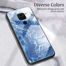 For Xiaomi Redmi Note 9 Marble Pattern Glass Protective Case(DL03)