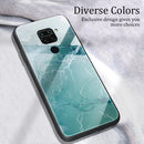 For Xiaomi Redmi Note 9 Marble Pattern Glass Protective Case(DL04)
