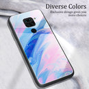 For Xiaomi Redmi Note 9 Marble Pattern Glass Protective Case(DL05)