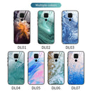 For Xiaomi Redmi Note 9 Marble Pattern Glass Protective Case(DL05)