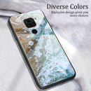 For Xiaomi Redmi Note 9 Marble Pattern Glass Protective Case(DL06)