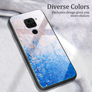 For Xiaomi Redmi Note 9 Marble Pattern Glass Protective Case(DL07)