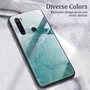 For Xiaomi Redmi Note 8T Marble Pattern Glass Protective Case(DL04)