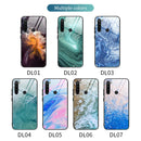 For Xiaomi Redmi Note 8T Marble Pattern Glass Protective Case(DL04)