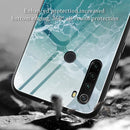 For Xiaomi Redmi Note 8T Marble Pattern Glass Protective Case(DL05)