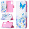 For Samsung Galaxy S20 FE 5G / S20 Lite Colored Drawing Pattern Horizontal Flip Leather Case with Holder & Card Slots & Wallet(Butterflies Love Flower)