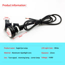10 PCS 23mm 6LEDs SMD-5730 DC9-80V Motorcycle Eagle Eye Light(White Light)