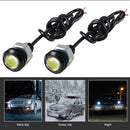 10 PCS 18mm 1.5W DC9-80V Motorcycle Eagle Eye Light Double Lens(White Light)