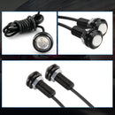 10 PCS 18mm 1.5W DC9-80V Motorcycle Eagle Eye Light Double Lens(Red Light)