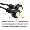 10 PCS 18mm 1.5W DC9-80V Motorcycle Eagle Eye Light Double Lens(Yellow Light)