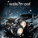 10 PCS 18mm 1.5W DC9-80V Motorcycle Eagle Eye Light Double Lens(Yellow Light)