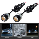 10 PCS 18mm 1.5W DC9-80V Motorcycle Eagle Eye Light Double Lens(Yellow Light)