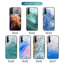 For Huawei Honor 20 / nova 5T Marble Pattern Glass Protective Case(DL04)