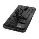 For Google Pixel 5 Tire Texture Shockproof TPU + PC Protective Case with Holder(Black)