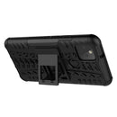 For Google Pixel 5 Tire Texture Shockproof TPU + PC Protective Case with Holder(Black)