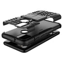 For Google Pixel 5 Tire Texture Shockproof TPU + PC Protective Case with Holder(Black)