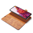 For Samsung Galaxy S20 FE DG.MING Crazy Horse Texture Flip Detachable Magnetic Leather Case with Holder & Card Slots & Wallet(Brown)