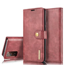 For Samsung Galaxy S20 FE DG.MING Crazy Horse Texture Flip Detachable Magnetic Leather Case with Holder & Card Slots & Wallet(Red)