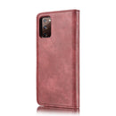 For Samsung Galaxy S20 FE DG.MING Crazy Horse Texture Flip Detachable Magnetic Leather Case with Holder & Card Slots & Wallet(Red)
