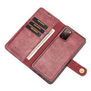 For Samsung Galaxy S20 FE DG.MING Crazy Horse Texture Flip Detachable Magnetic Leather Case with Holder & Card Slots & Wallet(Red)